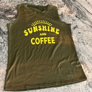 Sunshine and coffee tank top Large